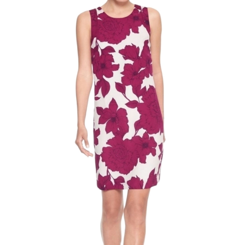 NWT‎ Banana Republic Sleeveless Floral Sheath Dress Size 6